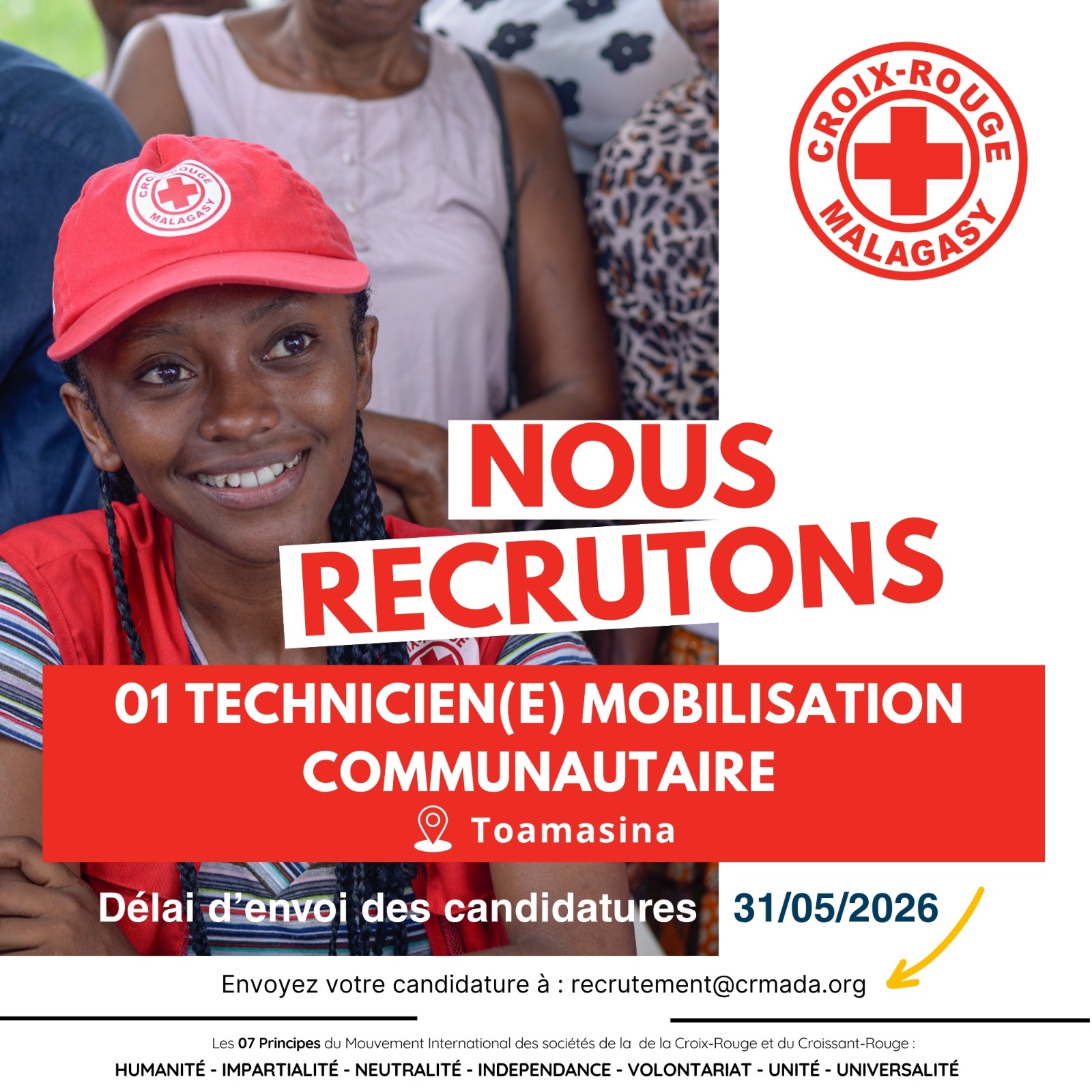 AVIS DE RECRUTEMENT « UN(E) (01) TECHNICIEN(E) MOBILISATION COMMUNAUTAIRE »