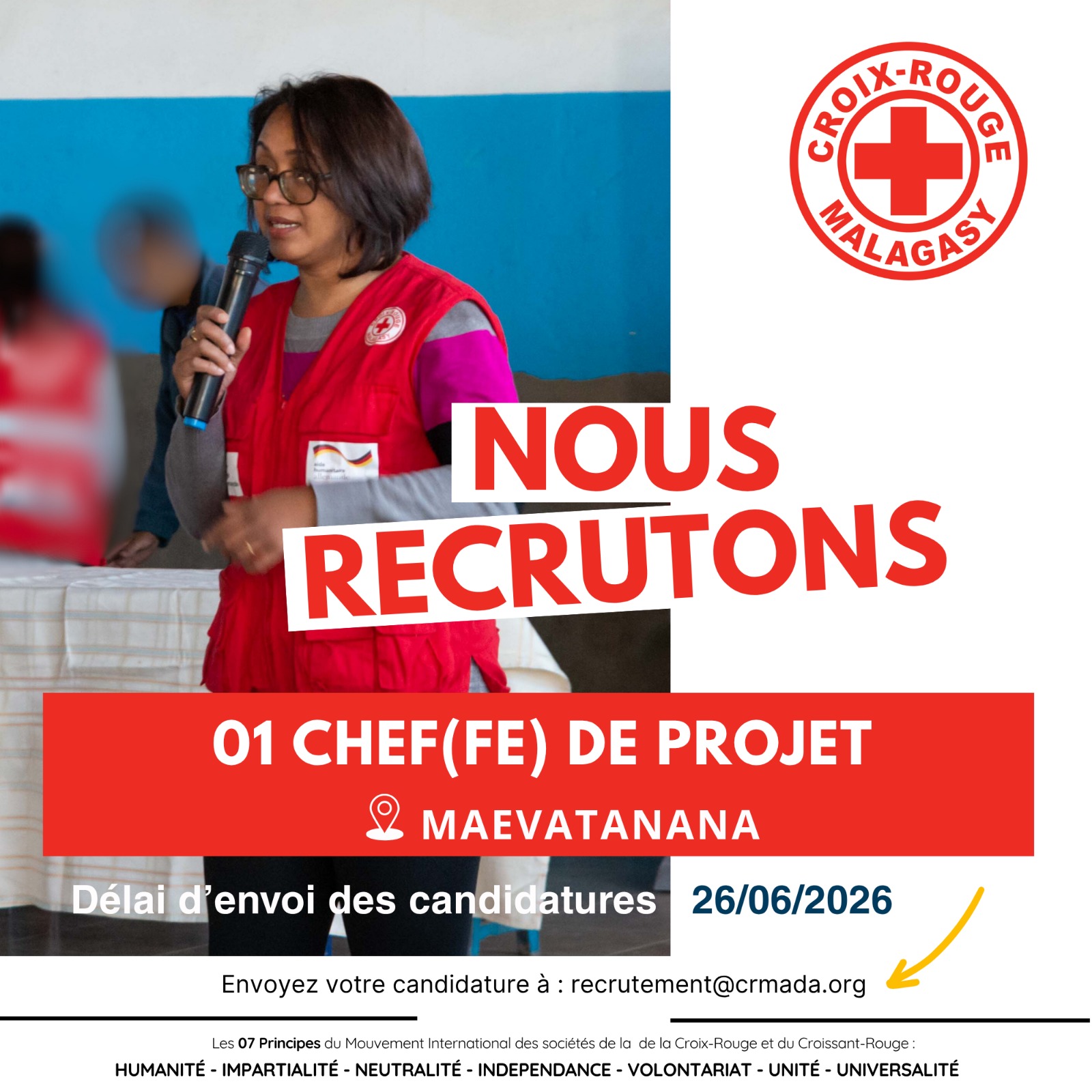 AVIS DE RECRUTEMENT « UN(E) CHEF(FE) DE PROJET »