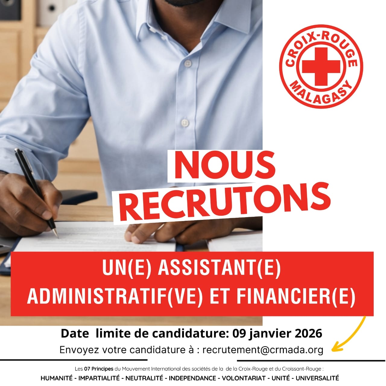 AVIS DE RECRUTEMENT « ASSISTANT(E) ADMINISTRATIF(VE) ET FINANCIER(E) »