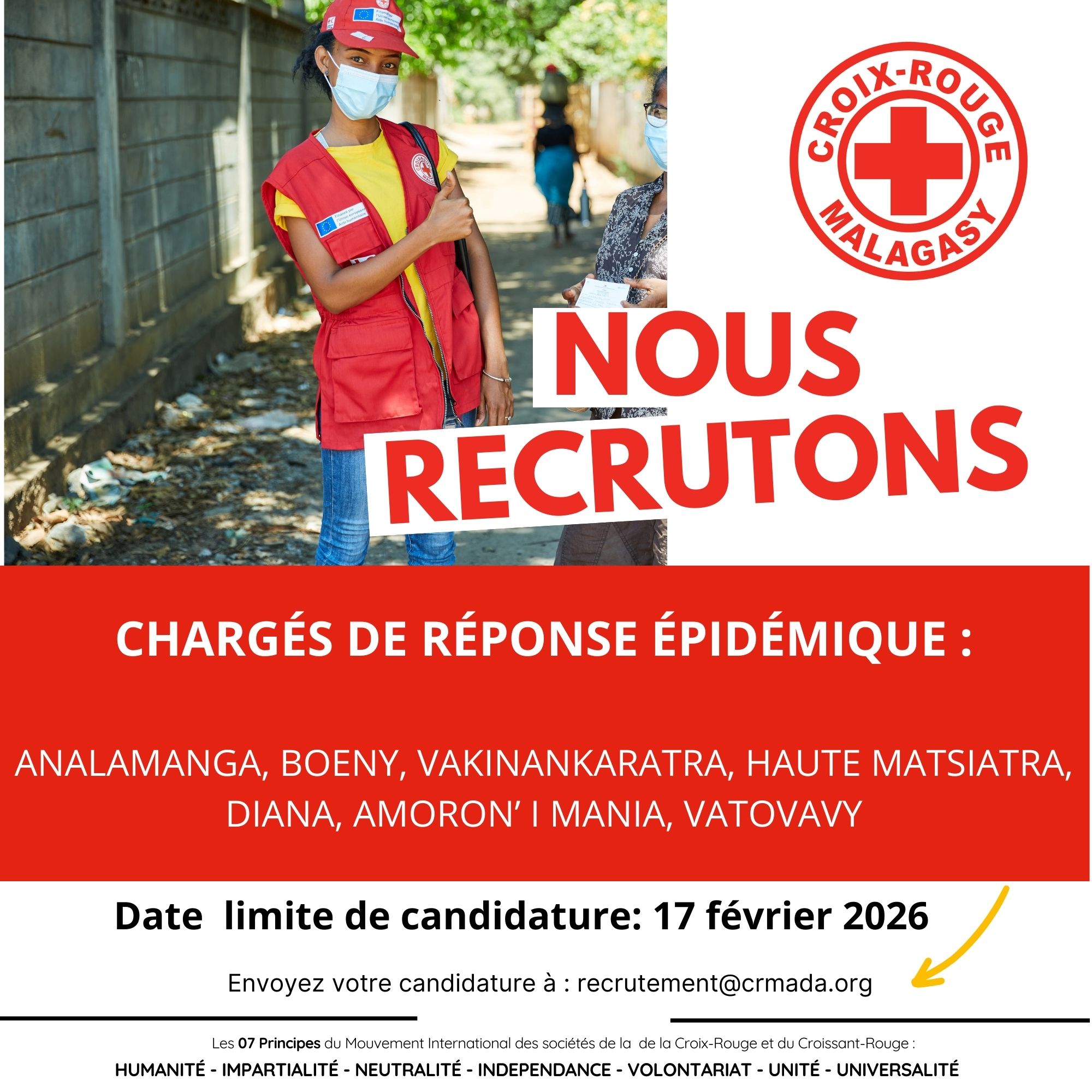 AVIS DE RECRUTEMENT 07 CHARGES DE REPONSE EPIDEMIQUES